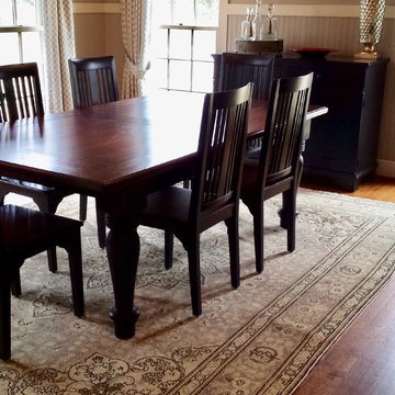 Persian Tabriz Overdyed Oriental Rug transforms dining room space!