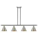 Innovations Lighting - Smithfield 4-Light LED Island Light, Brushed Satin Nickel - A truly dynamic fixture, the Ballston fits seamlessly amidst most decor styles. Its sleek design and vast offering of finishes and shade options makes the Ballston an easy choice for all homes.
