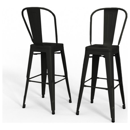 Fletcher 24 inch Metal Counter Height Stool (Set of 2)