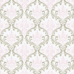 Pink and Taupe Damask - Products