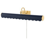 Mitzi - Fifi 3 Light Portable Shelf Light, Navy - A new traditional take on the classic design, it features a sweet scalloped edge and curved arm that adds warmth and feels fresh. Fifi is available in three sizes and  finishes; Aged Brass, Soft White, and Soft Navy to fit any space and color scheme. Part of our Ariel Okin x Mitzi Tastemakers collection.