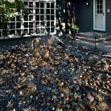 Water feature and dry creek bed