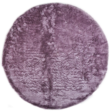 Weave & Wander Armada Plush Shag Rug, Smoky/Amethyst, 10'x10' Round