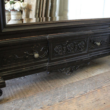 20th Century Ebonized Empire French Louis XVI Style Armoire