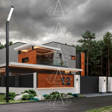 «1.3 Bright». High-tech House. Contemporary-style house. 250 sq.m.