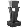 Bowery Hill Raining Water Fountain Planter With LED Light