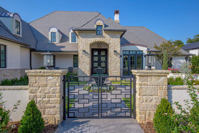 Example of an eclectic exterior home design in Oklahoma City