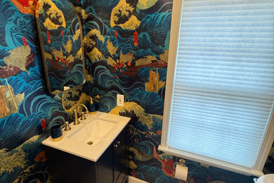Powder room - zen powder room idea in Philadelphia