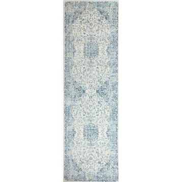 Bashian Everek Mariela 2'6" x 8' Area Runner Rug in Ivory