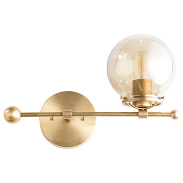Mid-Century Counter Balance Gold Wall Sconce