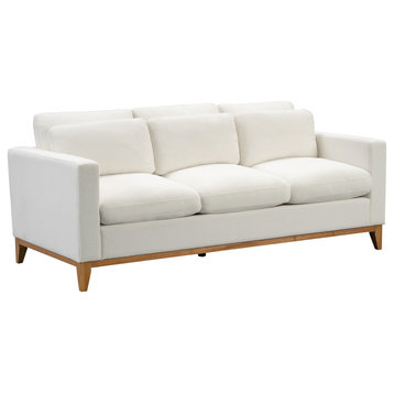 Salena Fabric Sofa, White