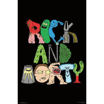 Rick and Morty Sign Poster, Premium Unframed