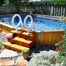 pool with wood