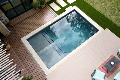 Pool - small side yard pool idea in Austin