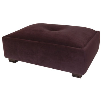 Grand Deco Tufted Suede Footstool - Available in 7 colors, Purple