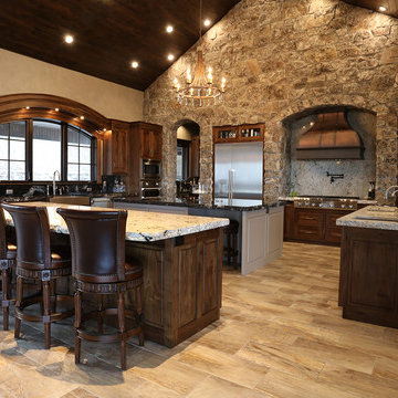Ivory Pearl and Titanium Granite Kitchen