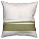 DDCG - Olive Green Stripes 18x18 Throw Pillow - With a touch of rustic, a dash of industrial, and a pinch of modern elegance, this throw pillow helps you create a warm and welcoming space in your home. The durable fabric of this item ensures it lasts a long time in your home. The result is a quality crafted product that makes for a stylish addition to your home.