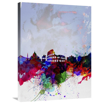 "Rome Watercolor Skyline" Fine Art Print