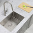 28"L x 18"W Stainless Steel Single Basin Undermount Kitchen Sink with Grid and S