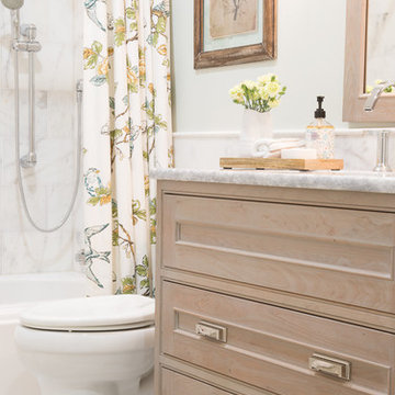 Beach Style Bathroom with Beachwood 3 Drawer Vanity