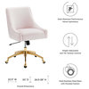 Discern Performance Velvet Office Chair, Pink