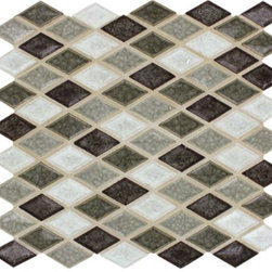 Saddle Canyon Cracked Glass Rhomoid Mosaic - Mosaic Tile