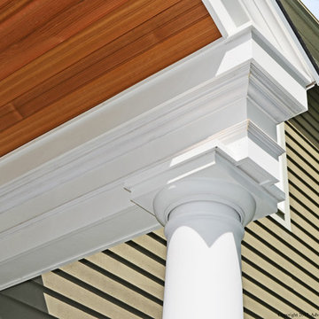 Elegant Front Portico in Sudbury, MA