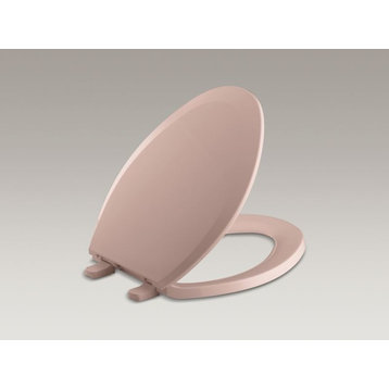 Kohler Lustra with Quick-Release Hinges Elongated Toilet Seat, Wild Rose