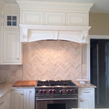 Travertine Tile Backsplash