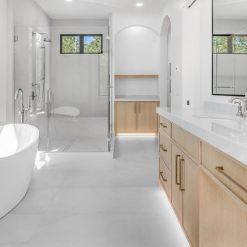 Sherwood Park Custom Home - Rift Cut White Oak with Natural Lacquer