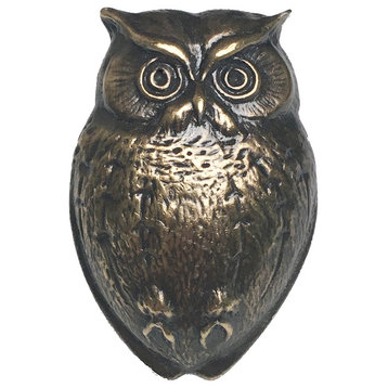 DHK95 Owl Knob, Antique Brass