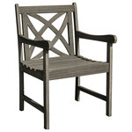 More4Home - Heraldo Grey-washed Farmhouse Wood Patio Armchair - For people who like to spend time outdoors, choosing this Heraldo Grey-washed Farmhouse Hardwood Patio Armchair will not only make your garden or patio more elegant, but also provide a comfortable way to enjoy the holidays and have fun!