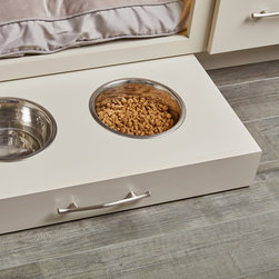Wellborn Cabinet's Apron Front Sink Base with Toe Kick Pet Bowls Pullout - Products