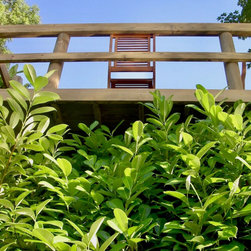 "...treehouse deck high above the river" - Garden Playhouses