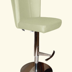 The Doris S Bar Stool in Cream Leather - Bar Stools and Kitchen Stools