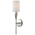 Hudson Valley Lighting - Tate 1-Light Wall Sconce, Polished Nickel - Light with a fine and graceful figure, Tate embodies the impeccable American style showcased in New York's Upper East Side galleries during the mid-twentieth century. Inspired by the wispy curve of a Callas Lily, Tate's long-stem lamps illuminate the elegance of natural forms.