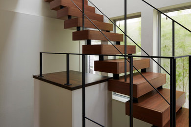 This is an example of a modern staircase in Tokyo.