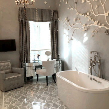 Bathroom Floor Lace Waterjet Tile