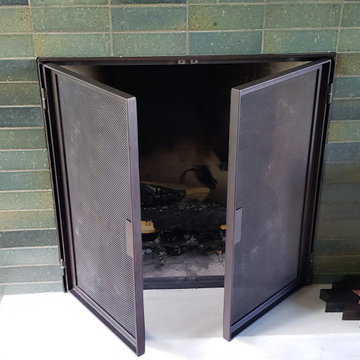 Teton Angle Iron Fireplace Doors