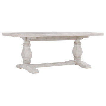 Amelie Dining Table, French Country, Rectangle, Nordic Ivory, 94"