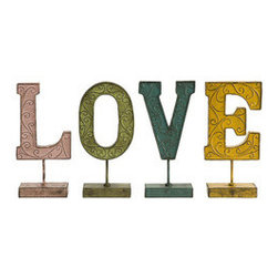 4-Pc. Love Letters - Home Decor