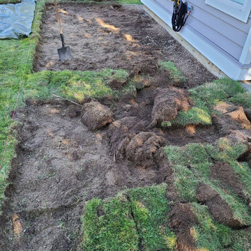 Parksville Patio with Natural River Rock - in progress