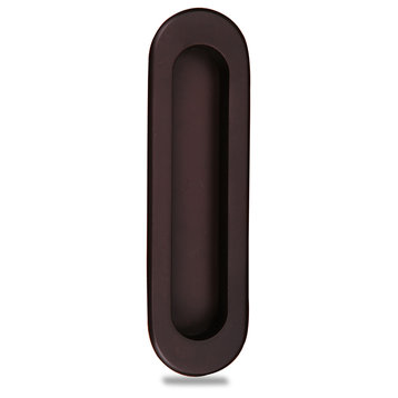 RK International, Thick Oval Flush Pull 5 1/2", Oil Rubbed Bronze