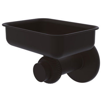 Mercury Wall Mounted Soap Dish with Twisted Accents, Oil Rubbed Bronze
