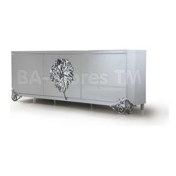 Emma White Lacquer Modern Horizontal Buffet - VIG Furniture - Buffets And Sideboards