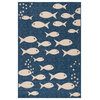 Safavieh Courtyard Cy6012-258 Coastal Rug, Navy and Beige, 2'3"x8'0" Runner