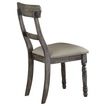 Progressive Furniture Muse Ladderback Set of 2 Wood Chairs Weathered Pepper