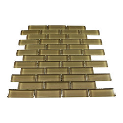 1x3 Brown Glossy Subway Glass Mosaic Tiles - Home Accessories & Decor
