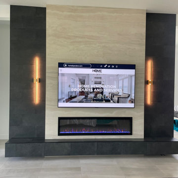 TV/FIREPLACE WALL