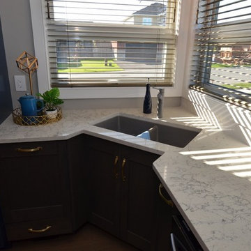 2017 Kinsmen Kitchen- two tone kitchen (blue and grey)